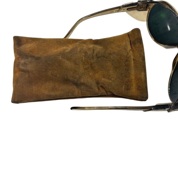 Vintage Aviator Style Safety Glasses – Tinted Lenses, Suede Case – Safety Supply - Picture 7 of 8